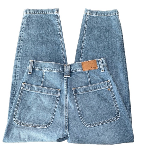 MADEWELL NWOT Balloon Jeans in Greene Wash Blue Workwear Edition-Size 27W - Picture 9 of 14